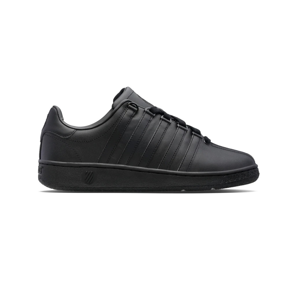 K-Swiss Classic 2000 Mens Size 10 Leather Shoes Sneaker Black/Black  NEW